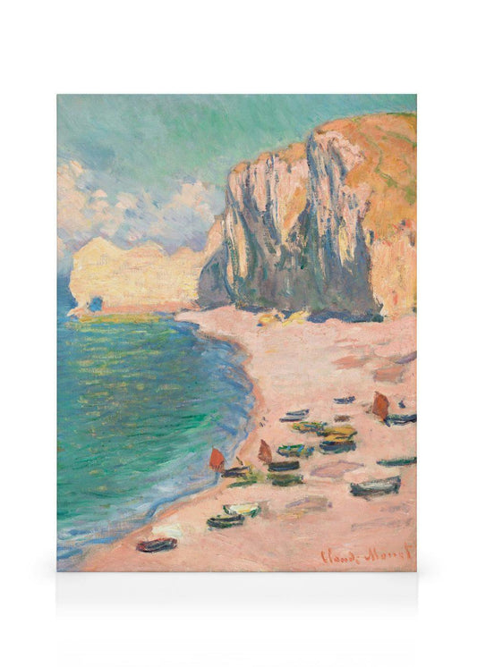 Monet - Étretat- The Beach and the Falaise d'Amont Canvas print